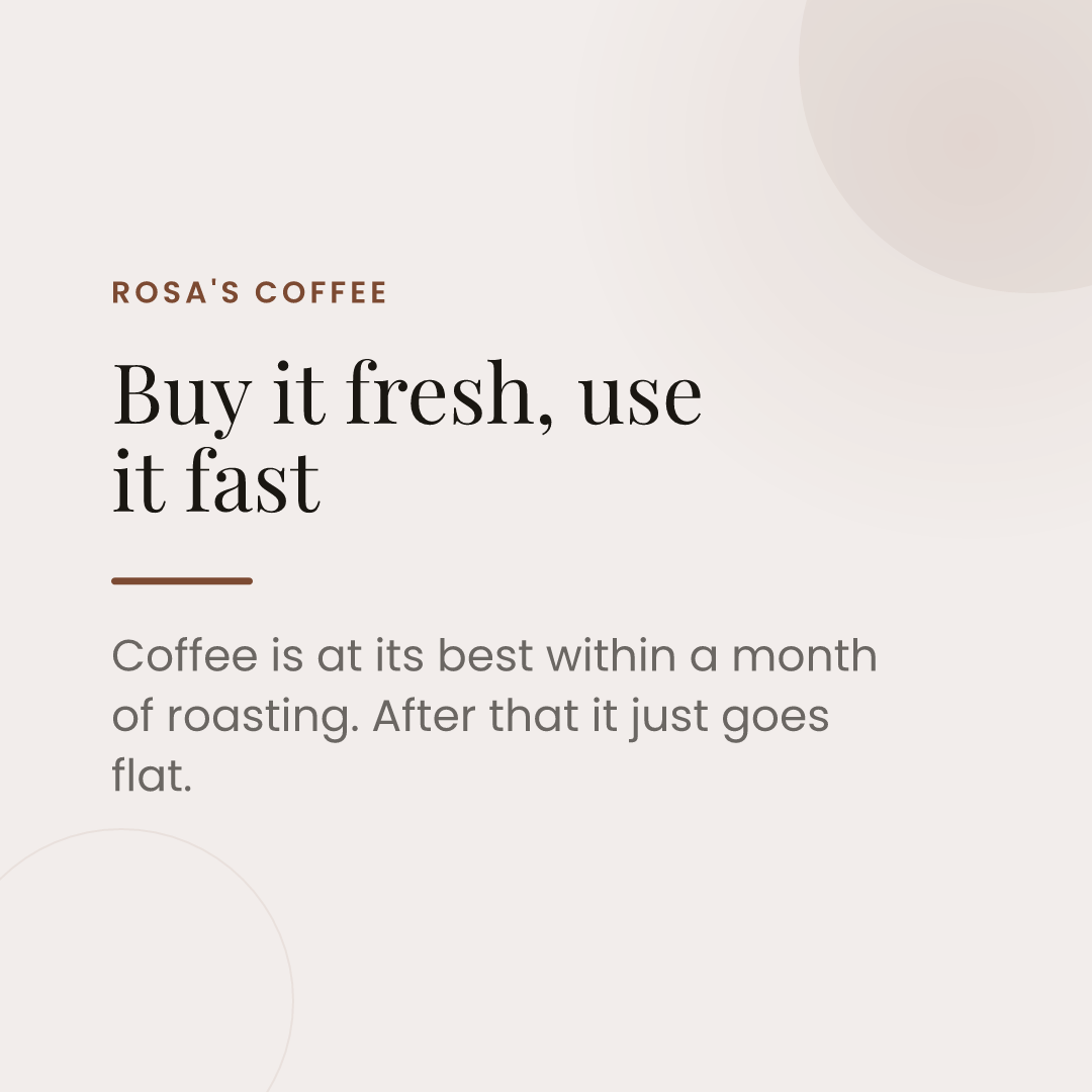 Carousel slide 2 of 4 — an educational coffee tip as a branded slide